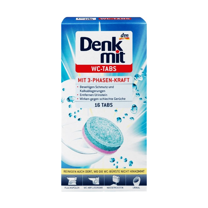 Таблетки для очищення унітазу DenkMit, 16*25 г